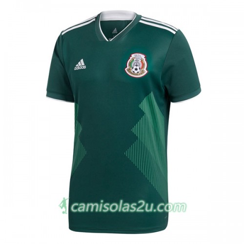 Camisolas de Futebol México Equipamento Principal Copa do Mundo 2018 Manga Curta Camisolas de Futebol México Equipamento Principal Copa do Mundo 2018 Manga Curta